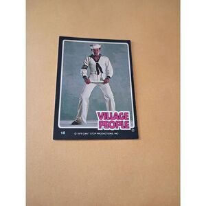 Vintage 1979 Village People Trading Card #15 Disco Era Vintage Music Collectible